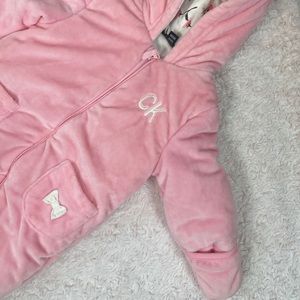 6-9 month Calvin Klein Baby Pink Snow Suit